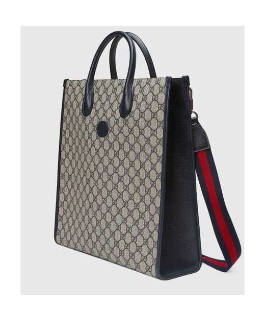 Gucci Gray Gg Supreme Tote Bag for men
