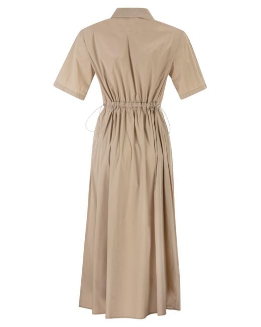 Herno Natural Drawstring Shirt Dress