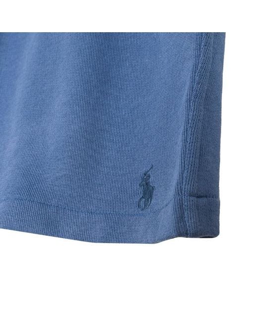 Polo Ralph Lauren Blue Knit Shorts for men