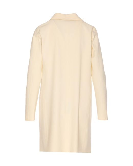 Herno Natural Single-Breasted Long-Sleeved Coat