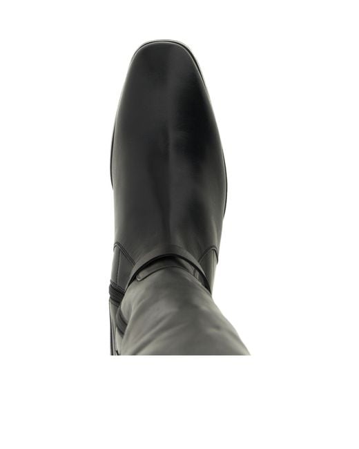 Tom Ford Black Almond-Toe Tall Boots