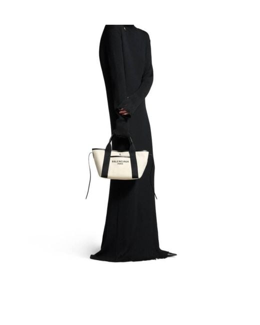Balenciaga White Biarritz Small Tote Bag
