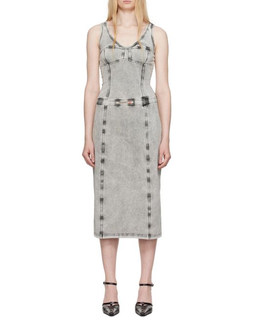 DIESEL Gray D-Inny Sleeveless Midi Dress