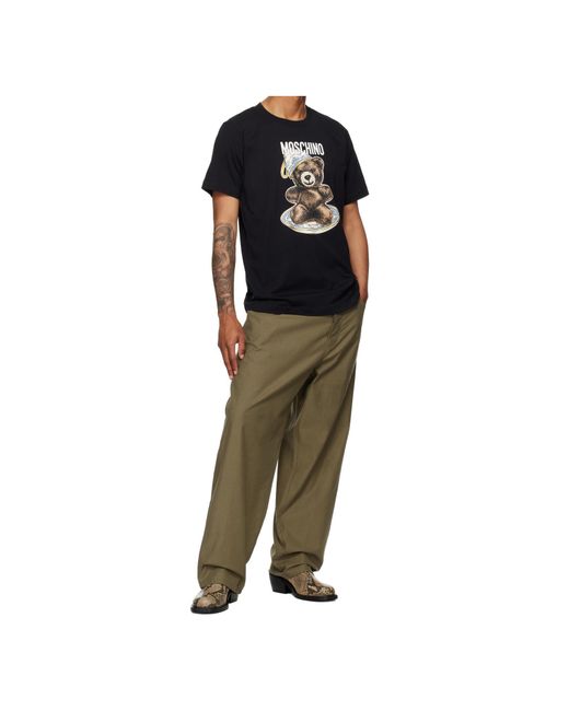 Moschino Green Belt Loops Slacks for men