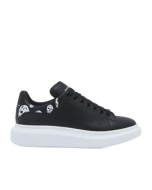 McQueen Blue Oversized Skull-Printed Sneakers for men
