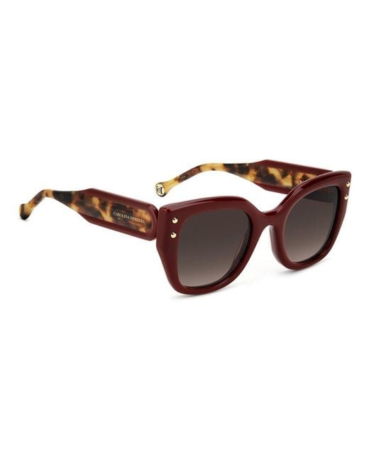 Carolina Herrera Brown Butterfly Frame Full Rim Sunglasses