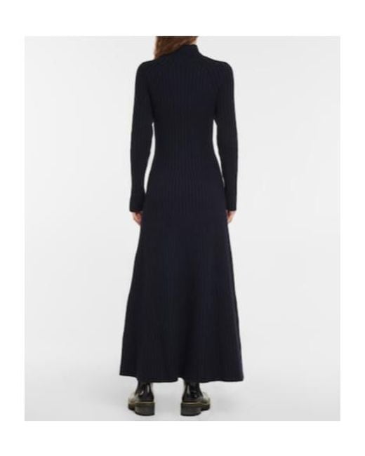 Gabriela Hearst Blue Embellished Cashmere Dress