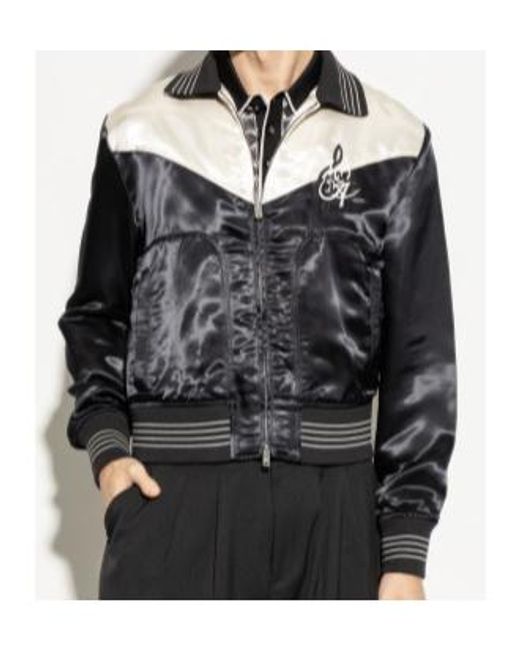 Amiri Black Logo Patch Bomber Jacket for men