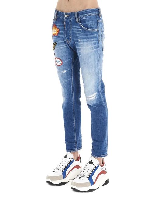 DSquared² Blue Logo Label Jeans for men