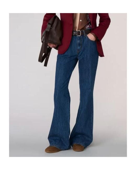 P.A.R.O.S.H. Blue Five-Pocket Flared Jeans
