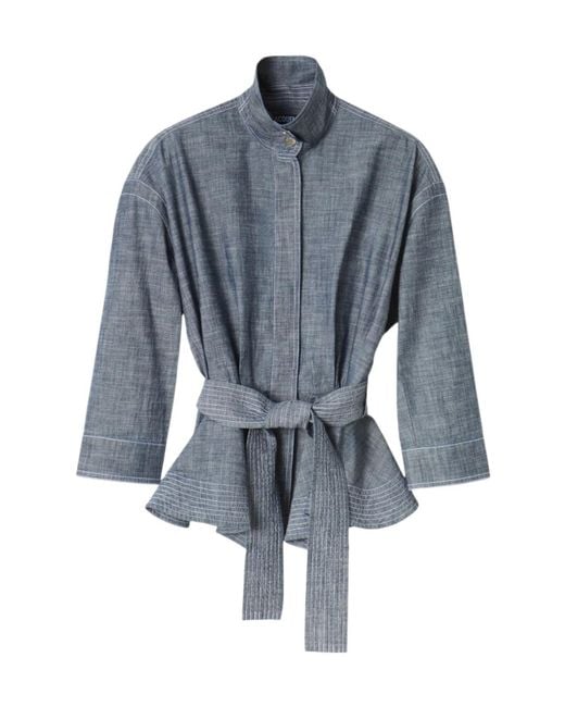 Jacquemus Blue Belted Peplum Jacket