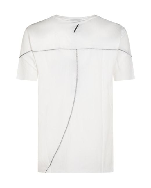 Thom Krom White Contrast Stitch T-Shirt for men
