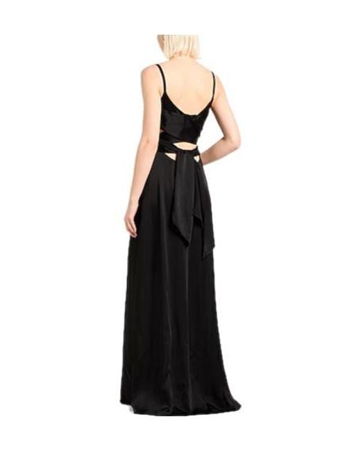 Max Mara Black Solid Sleeveless Maxi Dress