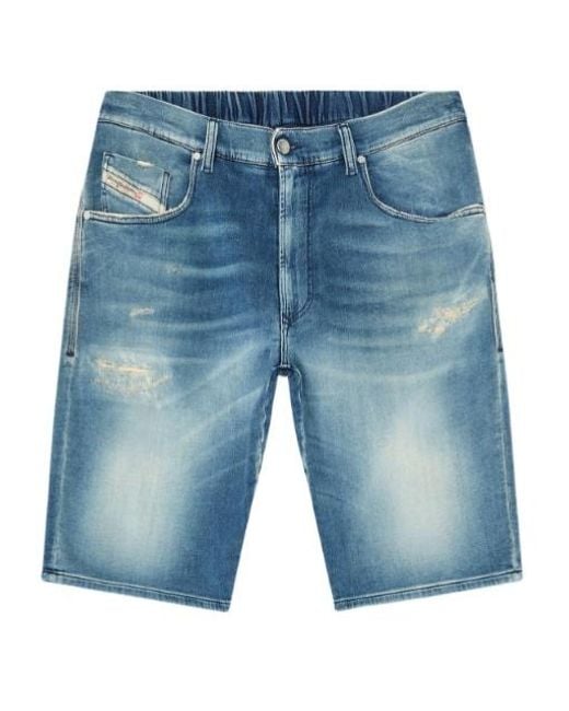 DIESEL Blue 2033 D-Krooley-Short-Bw Denim Shorts for men
