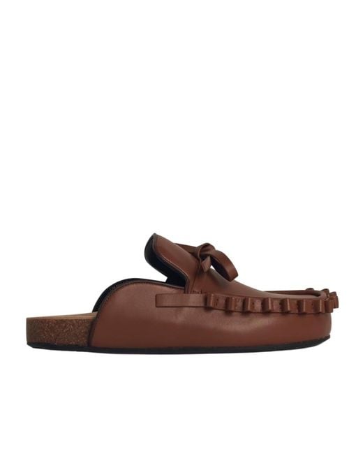 J.W. Anderson Brown Round Head Muller Shoes