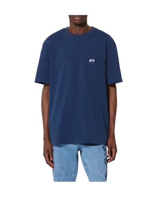 Isabel Marant Blue Short-Sleeved T-Shirt for men