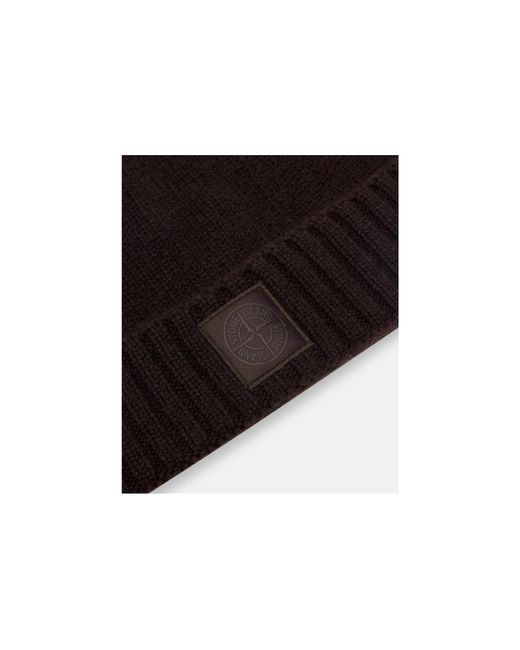 Stone Island Multicolor Logo Patch Knitted Beanie for men