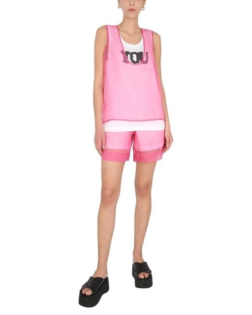 Dries Van Noten Pink Hasche Sleeveless Top