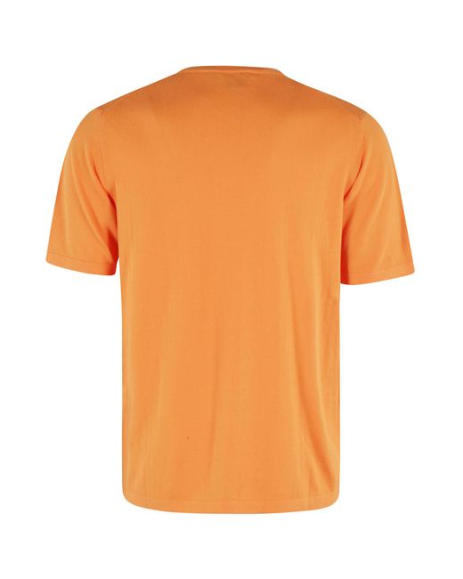 Roberto Collina Orange Round Neck Short Sleeve T-Shirt for men