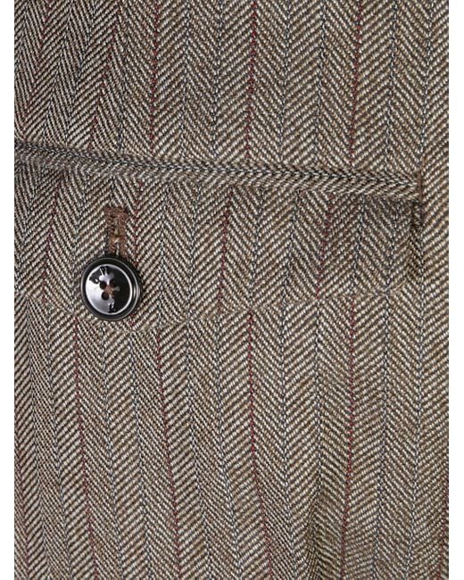 PT01 Gray Striped Casual Pants for men