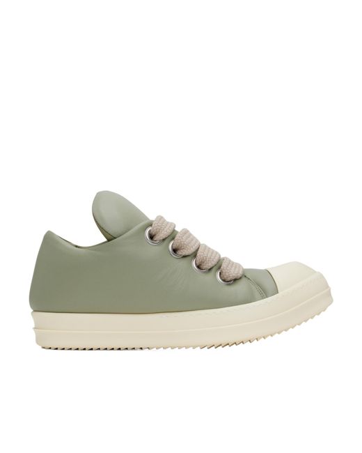 Rick Owens Green Padded Leather Sneakers for men