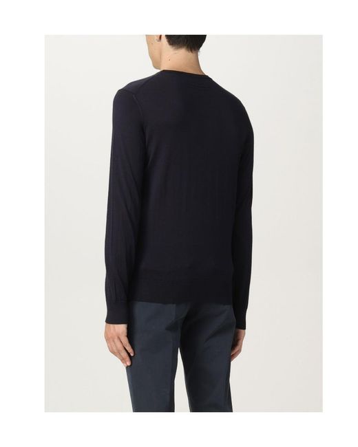 Zegna Blue Crew-Neck Cashmere Jumper for men