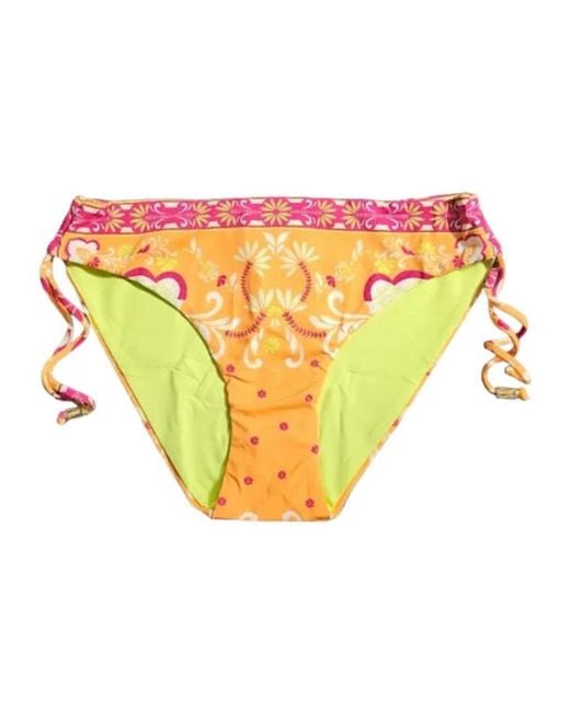 Twinset Yellow Printed Bikini Bottoms