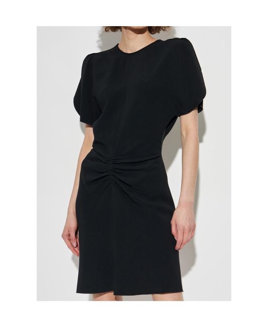 Victoria Beckham Black Gathered Dress