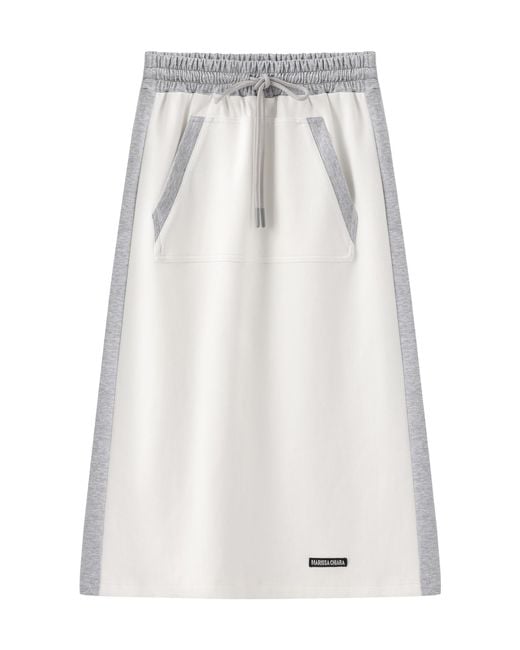 Marissa Chiara White Elastic Waist Skirt