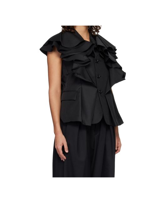 Comme des Garçons Black Short-Sleeved Blazer