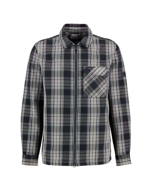 Barbour Gray Seafield Long-Sleeve Shirt Jacket for men