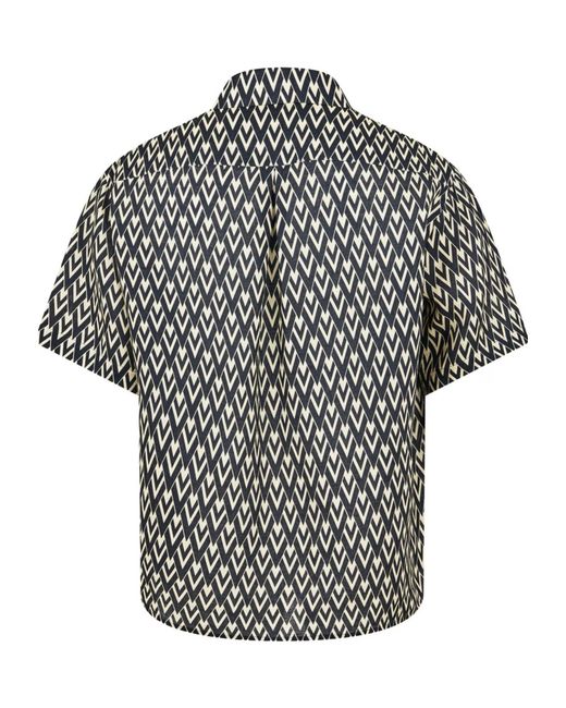 Valentino Black Graphic Print Shirt for men