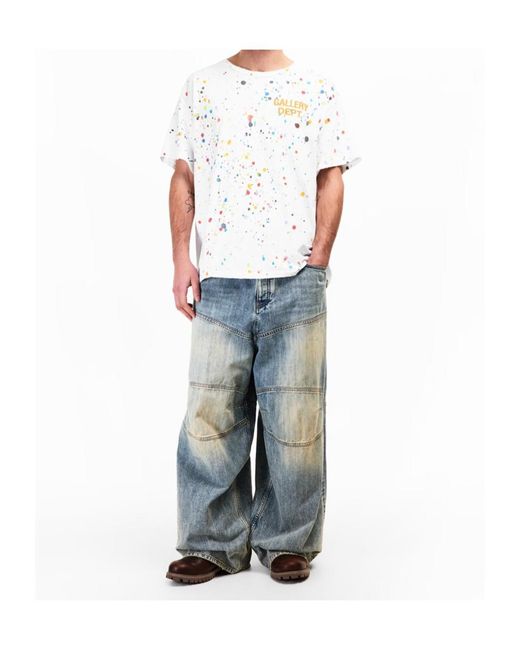 GALLERY DEPT. White Logo Short-Sleeved T-Shirt for men