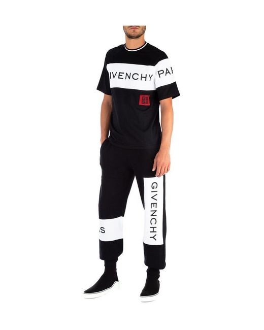 Givenchy Black Logo Decal Sweatpants for men