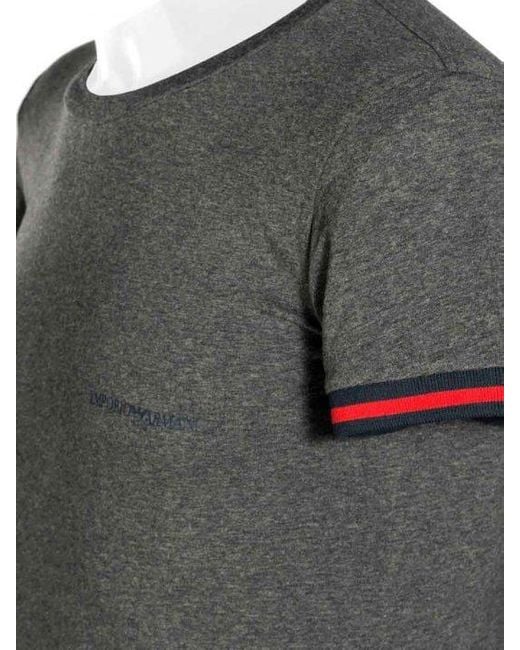 Emporio Armani Gray Logo T-Shirt for men