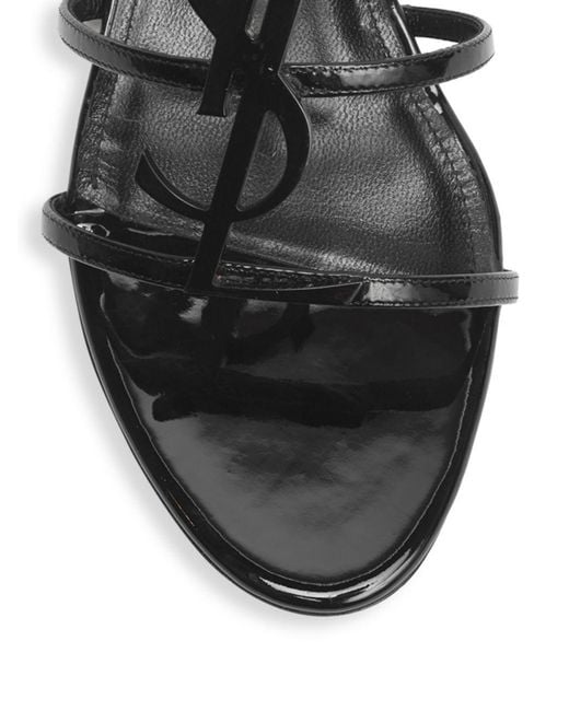 Saint Laurent Multicolor Cassandra Logo Sandals