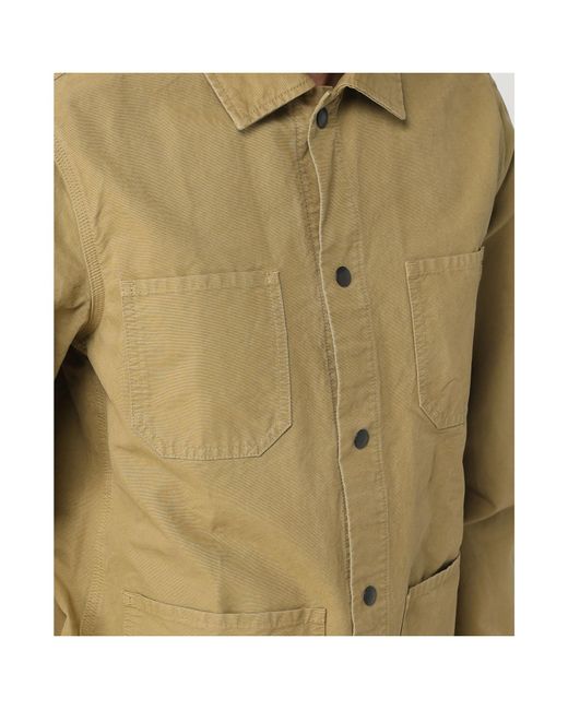 Woolrich Green Garment-Dyed Overshirt for men