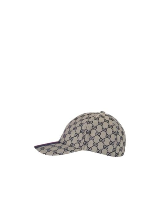 Gucci Gray Monogrammed Baseball Cap for men