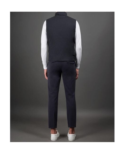 Moorer Blue Sleeveless Vest for men