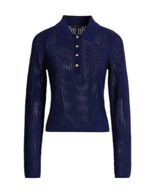 Rag & Bone Blue Solid-Color Lightweight Knitted Sweater