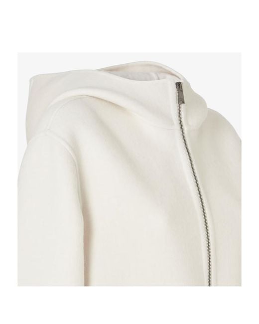 Fendi White Jacket Ivory Ff Zucca Wool Blouson