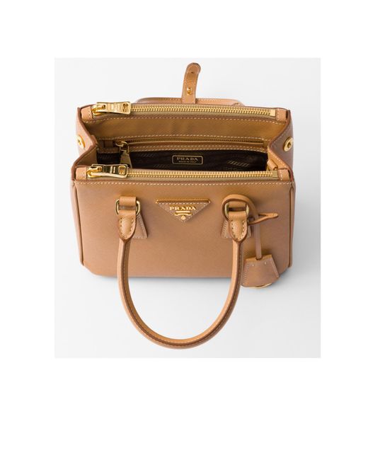Prada Brown Galleria Mini Saffiano Leather Bag