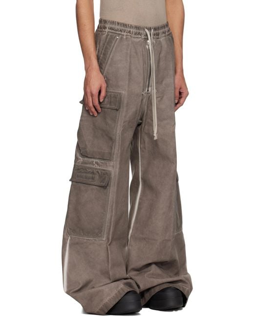 Rick Owens Brown Drawstring Elastic Waist Casual Pants for men