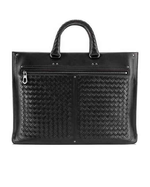 Bottega Veneta Black Weaving A Portable Briefcase for men