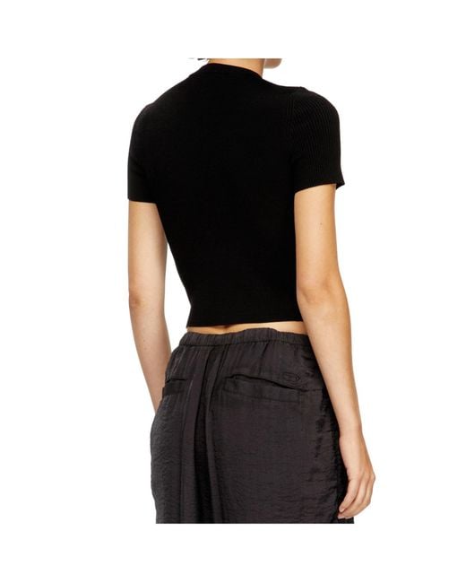 DIESEL Black M-Valari-Ss Crewneck T-Shirt