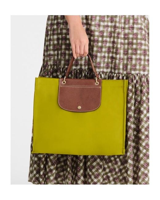 Longchamp Yellow Large Cabas Tote Bag