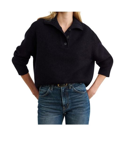 Nili Lotan Blue Renata Cashmere Sweater