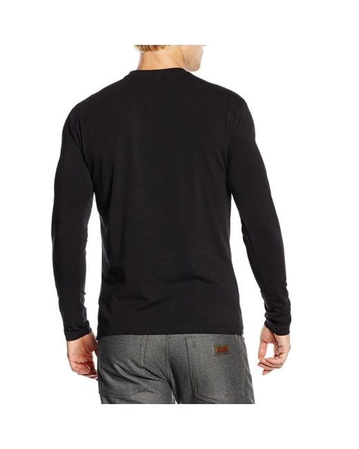 Armani Collezioni Black Long Sleeved T-Shirt for men