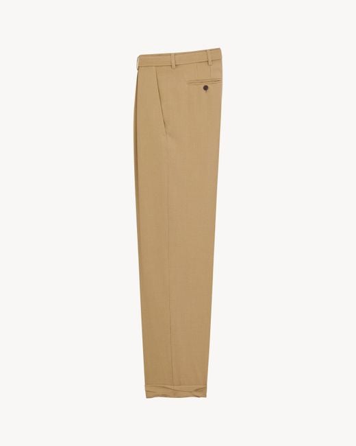 Saint Laurent Natural Wool-Mohair Slim-Fit Trousers for men