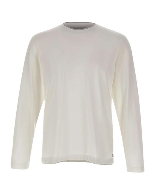 Eleventy White Sweater With Contrasting Trims for men